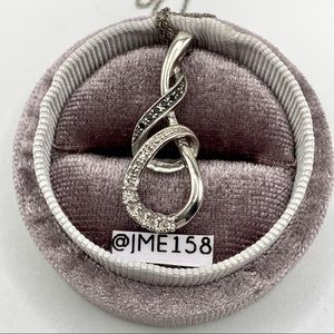 Diamond Infinity Swirl Pendant with Chain